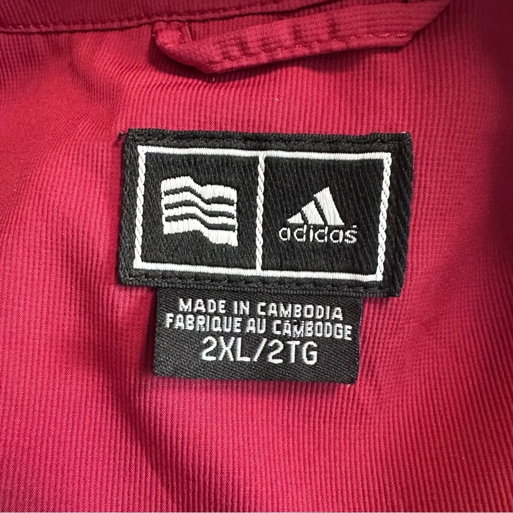 Adidas ClimaProof Golf Windbreaker Vest Maroon‎ Black Mens 2XL